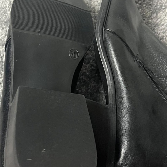 Black Leather Ankle Boots - Picture 4 of 4
